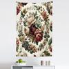 Ambesonne Flower Tapestry, Contemporary Leaves of Modern Wreath Huddle with Floral Boho Nature Feel, Fabric Wall Hanging Decor for Bedroom Living Room Dorm, 30" X 45", Pale Green Ruby Khaki view 2