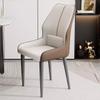 CUTSKY Dining Leather Chairs Armless Living Room Chairs,Lumbar Support,Upholstered Dining Chairs,Ergonomic Backrest(Color:Light Gray) view 1