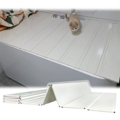 Bathtub Tray Foldable Bathtub Cover Shutter Bath Lid, 0.6cm Thickness PVC Bathtub Insulation Cover Dust Board, Bathtub Tray Bathroom Rack for Books Phone Tablet Multifunctional (Color : White, Size