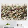 Ambesonne Flower Tapestry, Botanical Dream of Jumble Design Forest Flowers and Leaves on Creamy Back, Fabric Wall Hanging Decor for Bedroom Living Room Dorm, 45" X 30", Pale Green Dried Rose view 1