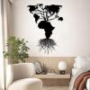 Africa Map Metal Wall Decor, Metal African Wall Art, African Map Continents, Tree Metal Wall Decor, Tree of Life Metal Wall Art, Large Metal Wall Art, Wall Hangings, Housewarming Gift (13"x19"|34x47cm, White) view 2