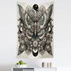 Ambesonne Mandala Tapestry, Medieval Esotery Inspired Oriental Moth with Floral Details Witchcore, Fabric Wall Hanging Decor for Bedroom Living Room Dorm, 30" X 45", Grey Yellow Green Sepia view 2