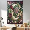 Ambesonne Moon Tapestry, Starry Mandala Details Medieval Luna Character with Fantasy Leaves Boho, Fabric Wall Hanging Decor for Bedroom Living Room Dorm, 30" X 45", Pale Green Maroon Lilac view 1