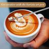 Milk Frothing Pitcher, 350ml/600ml (12oz/20oz) Milk Frother Cup Stainless Steel Jug Steaming Pitcher, Milk Coffee Cappuccino Latte Art Barista Steam Pitchers Milk Jug Cup with Decorating Pen view 4