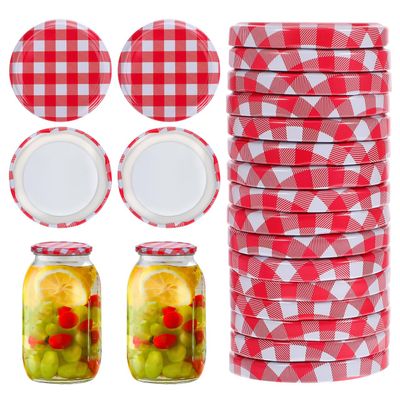 PRETYZOOM 40pcs Mason Jar Lids 2.4" Screw Canning Lids Regular Open Mouth Metal Caps for Canning Jars Jam Jelly Bottles Food Storage