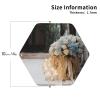 4Pcs Drink Coasters for Drinks Tabletop Protection, Wedding Ceremony Supply Leather Coaster for Kinds of Cups, Absorbent Cup Coaster for Coffee Table Home Decor 4" Cup Mat Pad view 2