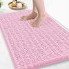 Arotive Luxury Chenille Bathroom Rug Mat, Extra Soft Thick Absorbent Shaggy Bath Rugs, Non-Slip Machine Wash Dry, Plush Bath Mats for Bathroom, Shower and Tub, 30x20, Pink view 1