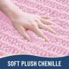 Arotive Luxury Chenille Bathroom Rug Mat, Extra Soft Thick Absorbent Shaggy Bath Rugs, Non-Slip Machine Wash Dry, Plush Bath Mats for Bathroom, Shower and Tub, 30x20, Pink view 3