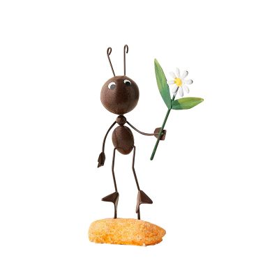 Whbbbj Metal Insects Decoration, Handcrafted Ants Ornaments, Cute Ladybug Statues Desktop Ornaments, for Car Living Room Bedroom, Office Desktop Home Decoration (Color : Ants1)