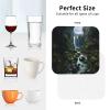 4Pcs Drink Coasters for Drinks Tabletop Protection, Waterfall Cliff Leather Coaster for Kinds of Cups, Absorbent Cup Coaster for Coffee Table Home Decor 4" Cup Mat Pad view 4