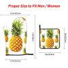 CSGJMYGS 3 pcs Oven Mitts and Pot Holders Set High Heat Resistant Oven Glove and Hot Pads Washable Kitchen Oven Mittens Yellow Pineapple Non-Slip Potholder for Cooking Baking Grilling view 3
