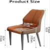 CUTSKY Dining Leather Chairs Armless Living Room Chairs,Lumbar Support,Upholstered Dining Chairs,Ergonomic Backrest(Color:Blue) view 2