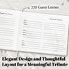 EBEGEE Funeral Guest Book Linen Cover Celebration of Life Memorial view 4