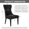 ZRCYXDW 6 Pack Wingback Side Chair Slipcover Velvet, Wingback Chair Cover Slipcover Stretch Soft Removable Dining Chair Covers Washable for Dining Room-White-Set of 6 view 2