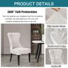 ZRCYXDW 6 Pack Wingback Side Chair Slipcover Velvet, Wingback Chair Cover Slipcover Stretch Soft Removable Dining Chair Covers Washable for Dining Room-White-Set of 6 view 4
