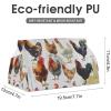 Chicken Breed Collection Tissue Box Cover, PU Leather Rectangular Tissue Box Case Organizer Holder Vanity Dresser Night Stand Table Countertop Home Office Car 7.7X4.7X4.3'' view 3