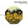 4Pcs Drink Coasters for Drinks Tabletop Protection, Summer Yellow Flowers Leather Coaster for Kinds of Cups, Absorbent Cup Coaster for Coffee Table Home Decor 4" Cup Mat Pad view 2