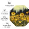 4Pcs Drink Coasters for Drinks Tabletop Protection, Summer Yellow Flowers Leather Coaster for Kinds of Cups, Absorbent Cup Coaster for Coffee Table Home Decor 4" Cup Mat Pad view 3