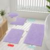 Smiry Luxury Chenille Bathroom Rugs 36x24, Extra Soft and Absorbent Shaggy Bath Mat, Machine Washable, Non-Slip Plush Carpet Runner for Tub, Shower, and Floor, Home Decor Accessories, Purple view 2