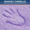 Smiry Luxury Chenille Bathroom Rugs 36x24, Extra Soft and Absorbent Shaggy Bath Mat, Machine Washable, Non-Slip Plush Carpet Runner for Tub, Shower, and Floor, Home Decor Accessories, Purple view 3