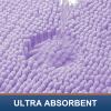 Smiry Luxury Chenille Bathroom Rugs 36x24, Extra Soft and Absorbent Shaggy Bath Mat, Machine Washable, Non-Slip Plush Carpet Runner for Tub, Shower, and Floor, Home Decor Accessories, Purple view 4