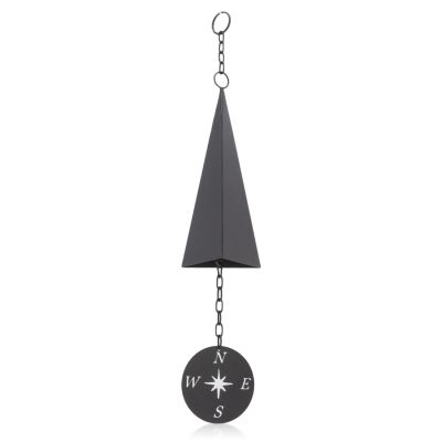 Gsycle Wind Chimes, Iron Triangle Wind Bell North Country Wind Bells with Compass for Door Porch Garden Decorations Lawn Ornaments