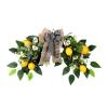 Mokylor Artificial Lemon Swag Wreath, 21in Faux Lemon Floral Lintel Swag with Daisy Flower, Spring Summer Greenery Fruit Floral Garland for Front Door Window Decor(#1) view 1