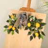 Mokylor Artificial Lemon Swag Wreath, 21in Faux Lemon Floral Lintel Swag with Daisy Flower, Spring Summer Greenery Fruit Floral Garland for Front Door Window Decor(#1) view 4