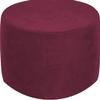 Ottoman Covers Round Velvet Footstool Slip Slipcover Small/Large/Extra Large 36/40/55cm Thick Soft Jacquard Fabric Footrest Protectors Cover with Elastic Bottom ( Color : @25 , Size : Diameter:30-41IN view 1