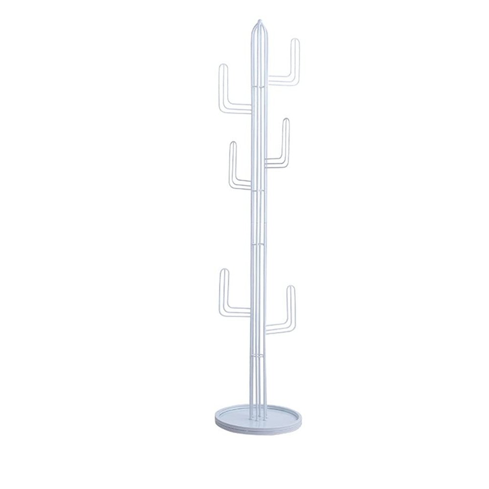 VIRIVI Simple Coat Rack Metal Stand-Way Furniture Best for Hanging Up Jacket,Purse,Hand-Bag,Cloth,Hat (White)