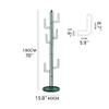 VIRIVI Simple Coat Rack Metal Stand-Way Furniture Best for Hanging Up Jacket,Purse,Hand-Bag,Cloth,Hat (White) view 2