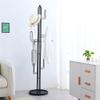 VIRIVI Simple Coat Rack Metal Stand-Way Furniture Best for Hanging Up Jacket,Purse,Hand-Bag,Cloth,Hat (White) view 4