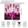 African American Kids Curtains,Cute Ballerina Girl Pink Window Treatments for Girls Bedroom Living Room Nursery Lovely Princess Drapes 2 Panel Set,Total Size 84" x 84" view 2