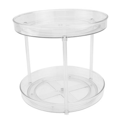 DECHOUS 1pc Multi-purpose Kitchen Storage Holder Double-layer Spice Jar Makeup Organizer Rack for Countertop Design for Easy Access Kitchen Bathroom Vanity