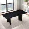 HanStrong Dining Table for 6 to 8, 78.74" Rectangular Wood Kitchen Table, Farmhouse Center Table Dinner Eating Table with Large Tabletop for Dining Room, Living Room, Matt Black view 3