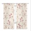 Rustic Botanical Sheer Curtains 63 Inch Length 2 Panels Set, Grommet Kitchen Curtains Sheer Window Curtain for Living Room Bedroom Light & Airy Privacy Drapes Seasonal Spring Red Brown Floral Bird view 2