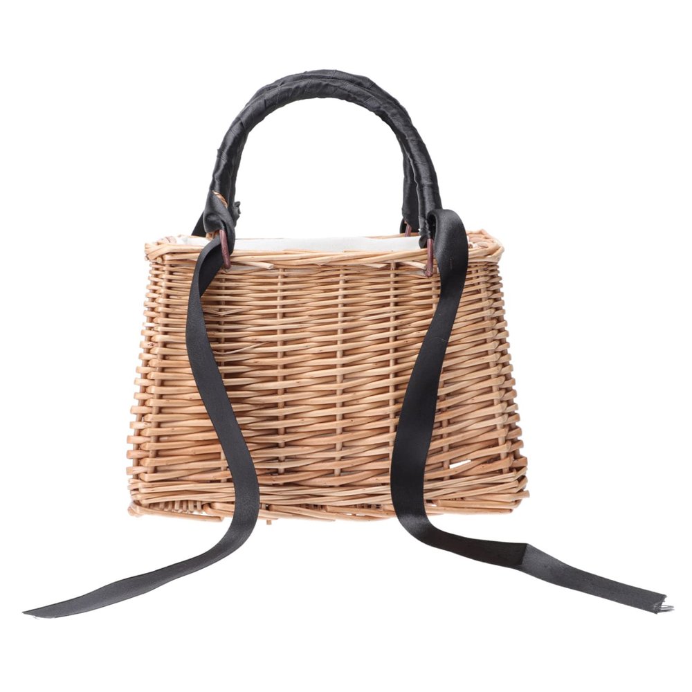 Ciieeo 1pc Decorative Rattan Woven Storage Basket for Home and Garden Organizer Sturdy Design for Weddings and Holidays Lightweight and Versatile