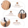 Ciieeo 1pc Decorative Rattan Woven Storage Basket for Home and Garden Organizer Sturdy Design for Weddings and Holidays Lightweight and Versatile view 3