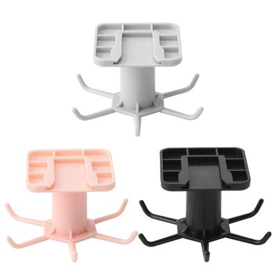 FELTECHELECTR Rotatable 6-Hook Wall Mount Organizer for Kitchen and Bathroom Ceiling Storage No Drilling Needed Space Saving