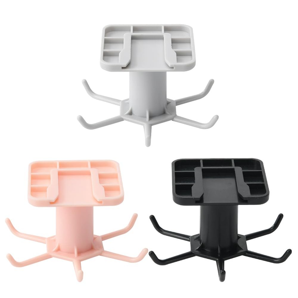 FELTECHELECTR Rotatable 6-Hook Wall Mount Organizer for Kitchen and Bathroom Ceiling Storage No Drilling Needed Space Saving