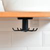 FELTECHELECTR Rotatable 6-Hook Wall Mount Organizer for Kitchen and Bathroom Ceiling Storage No Drilling Needed Space Saving view 2