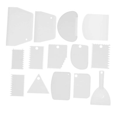 DECHOUS 18pcs Flexible Cake Scraper Set Baking Accessories for Icing Frosting Easy to Use Clean Essential Kitchen Gadget