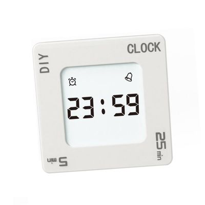 Mini Timer Countdown Alarm Clock, 99 Minutes 59 Seconds White