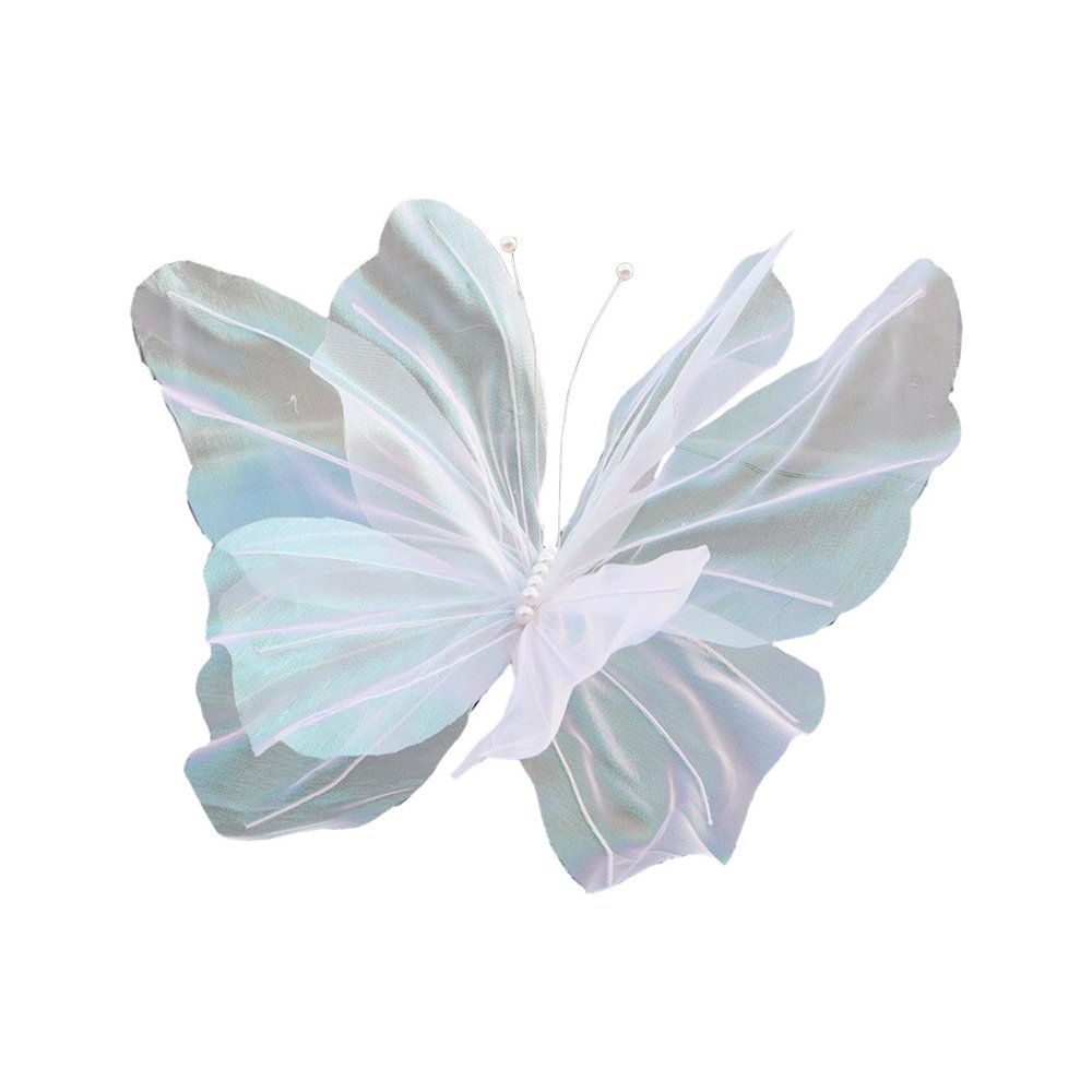Artificial Butterfly Giant Gauze,Fake Butterfly Supplies,50cm,Mesh Mariage Decor Butterfly Wall Decor for Wedding Bedroom DIY, White