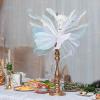 Artificial Butterfly Giant Gauze,Fake Butterfly Supplies,50cm,Mesh Mariage Decor Butterfly Wall Decor for Wedding Bedroom DIY, White view 2