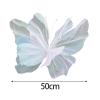 Artificial Butterfly Giant Gauze,Fake Butterfly Supplies,50cm,Mesh Mariage Decor Butterfly Wall Decor for Wedding Bedroom DIY, White view 3