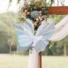 Artificial Butterfly Giant Gauze,Fake Butterfly Supplies,50cm,Mesh Mariage Decor Butterfly Wall Decor for Wedding Bedroom DIY, White view 4