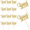 ABOOFAN 15pcs Graduation Cupcake Toppers Class of Cake Picks Fun Decoration for Graduation Parties Versatile Dessert Picks for Cakes Fruits and More view 1