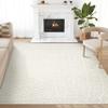 Abani Cream Area Rug for Living Room, Bedroom - Pebble Pattern - 8 x 10 - Durable & Easy to Clean view 1