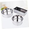 Ciieeo 3pcs Stainless Steel Cake Molds Round Rectangle Baking Molds for Home Kitchen Use for Cakes Muffins and Desserts and Easy to view 2